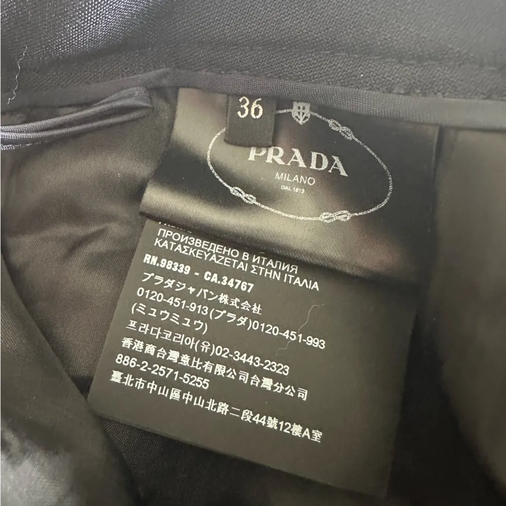 NWT $1300 Prada Women’s Mohair/Wool Pants Navy 36 - Image 9