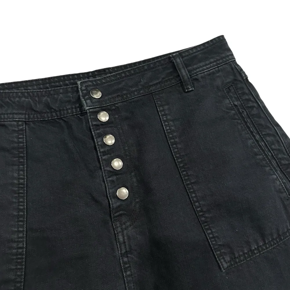 black denim a line skirt - Image 2