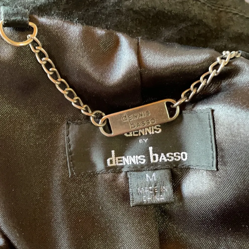 DENNIS BASSO Black Leather Suede Vest Size Medium - Image 6