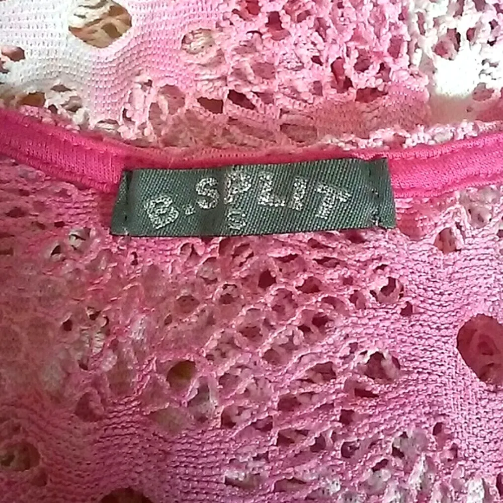 Banana Split Pink Tie Dye Crochet Swim Cover up Dress - Image 4