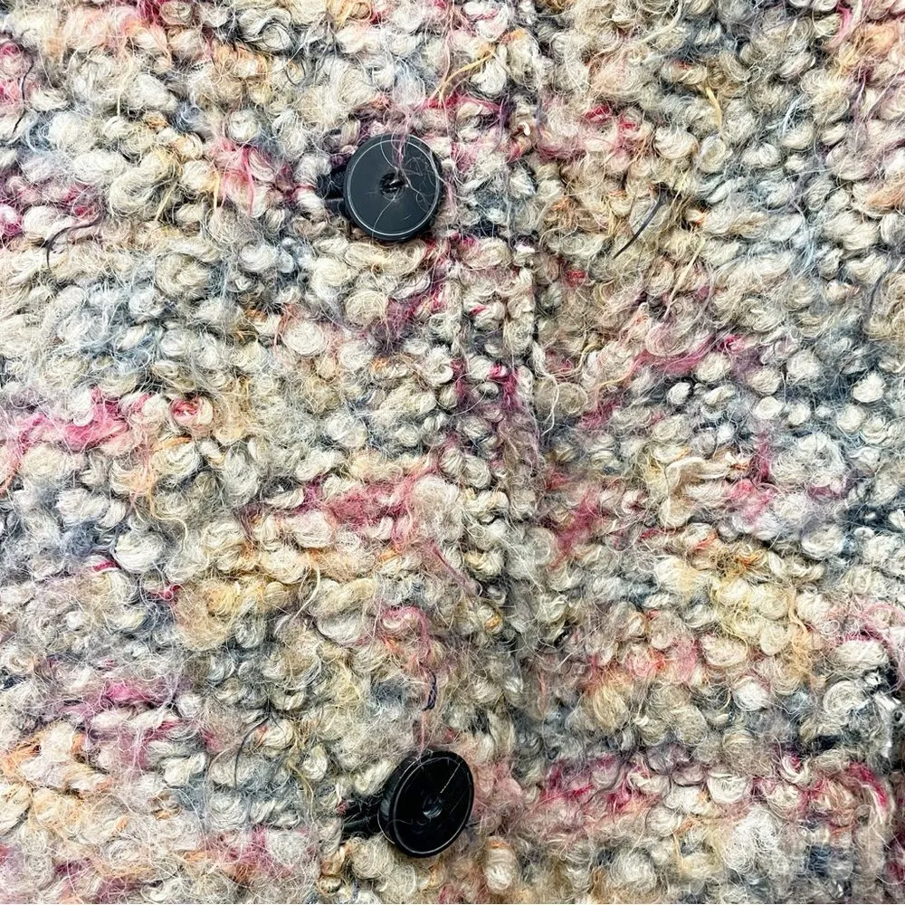 IRO Helga Jacket Boucle Knit Blazer Multi Beige Rose Size 36 France | US Small - Image 9