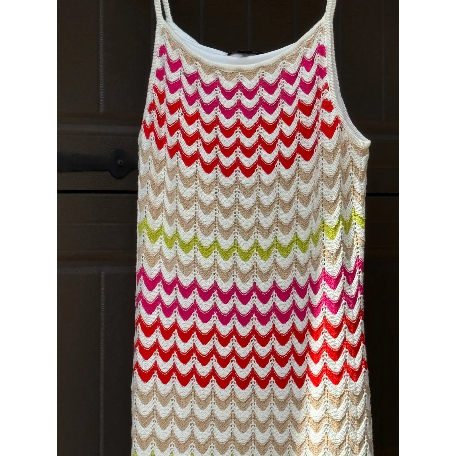 Rachel Zoe · XL · Chevron Crochet Knit Maxi Dress · Multicolored · Boho Resort - Image 7