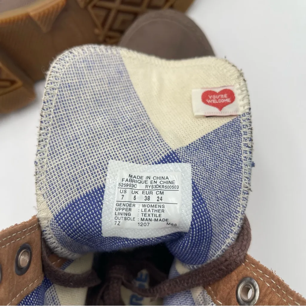 Converse Chuck Taylor All Star Outsider Leather Hi Top Sneakers Sz Women’s 7 Brown - Image 12