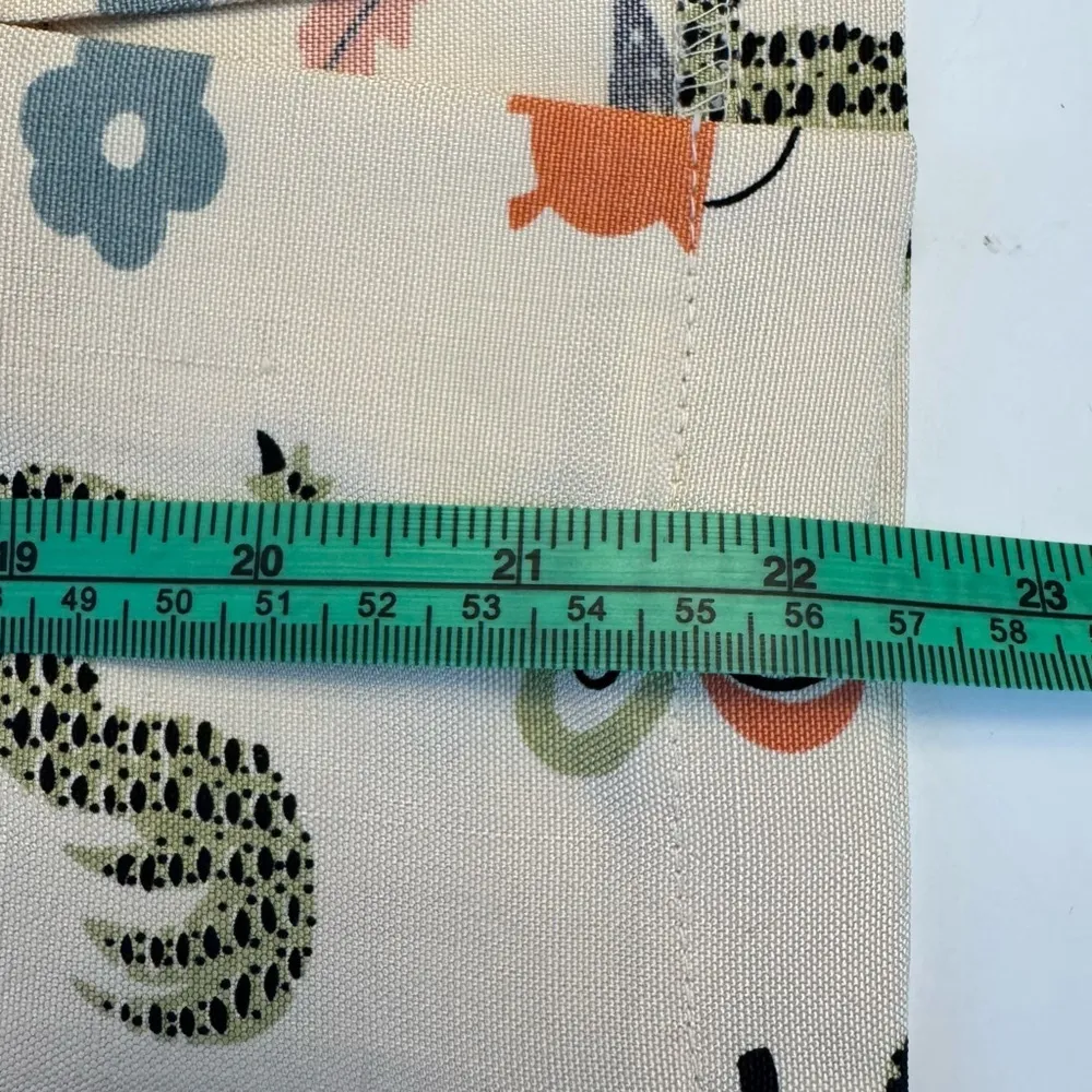 Nanette Lepore Farmhouse Rooster Folk Skirt 100% Silk Sz 10 Pencil Cream Ivory - Image 6