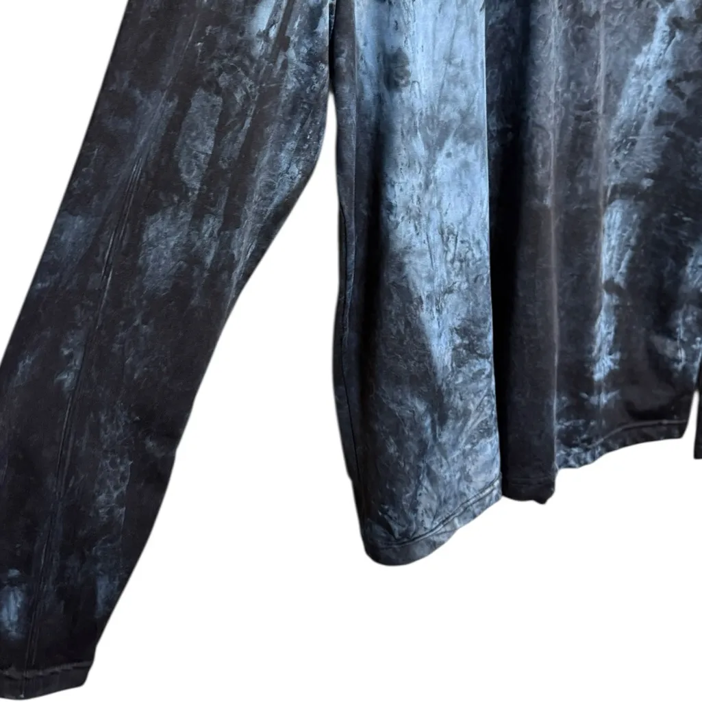 Spasso Women’s Sz Large Blue / Black Marbled Top Long Sleeve Stretch - Image 5