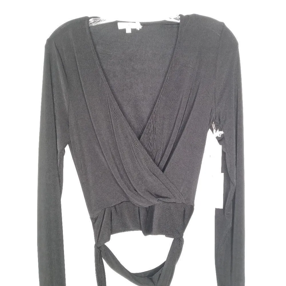 GOOD AMERICAN Shimmer Wrap Top - Image 4