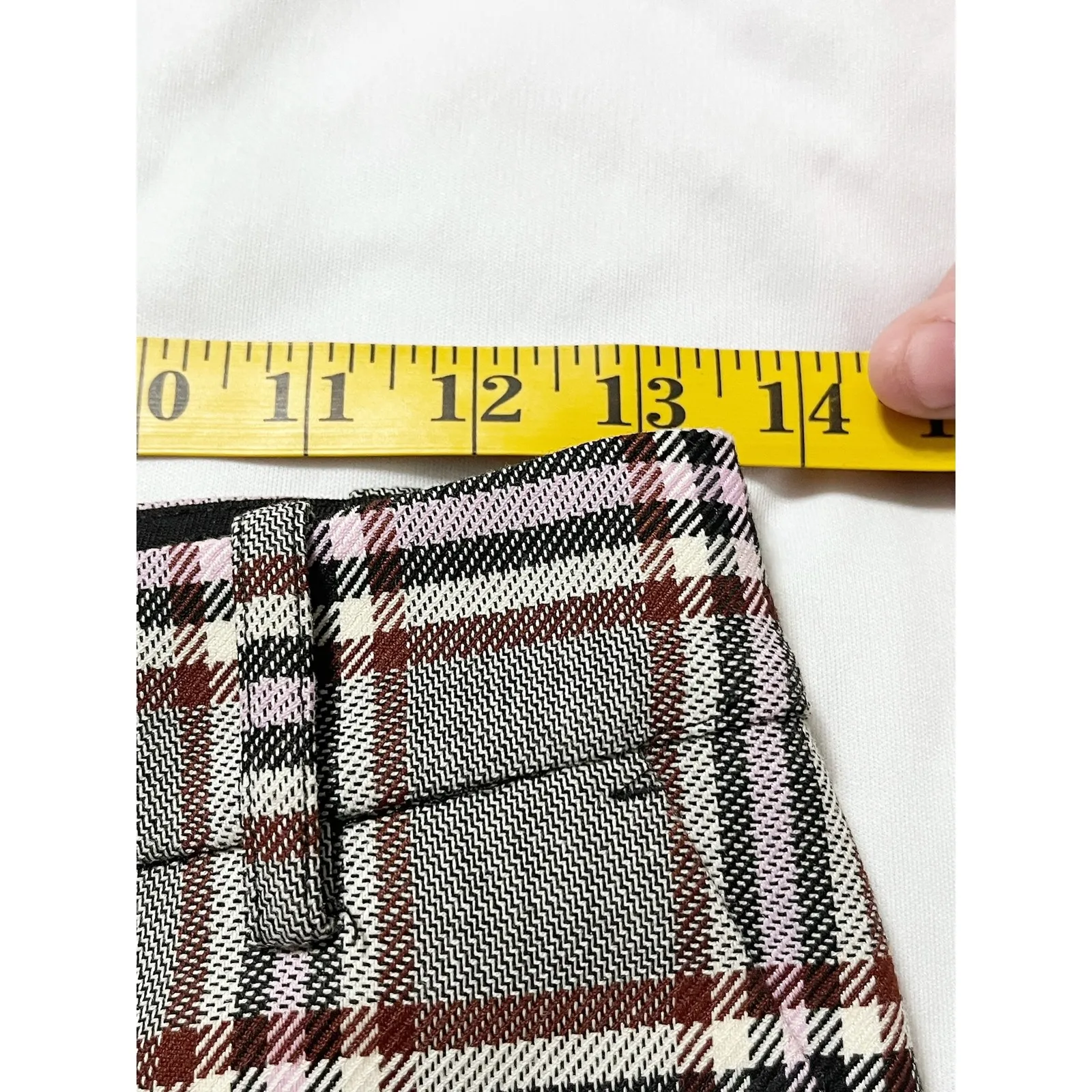Derek Lam 10 Crosby Womens Plaid Straight Leg Trouser Pants Size 0 Preppy Career Gray - Image 12