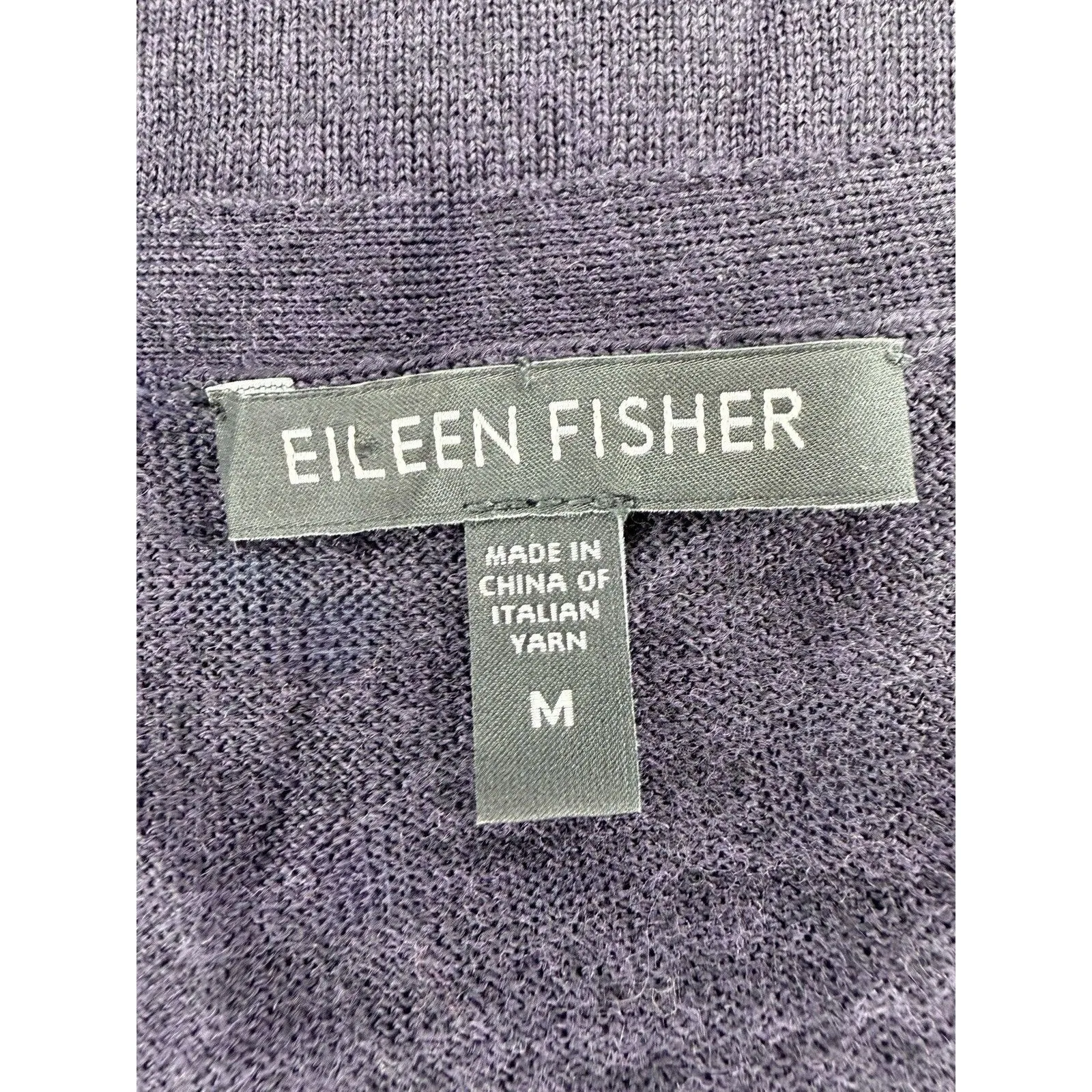 Eileen Fisher 100% Merino Wool Purple Sequin Sleeveless Tank Top Size M EUC!! - Image 4