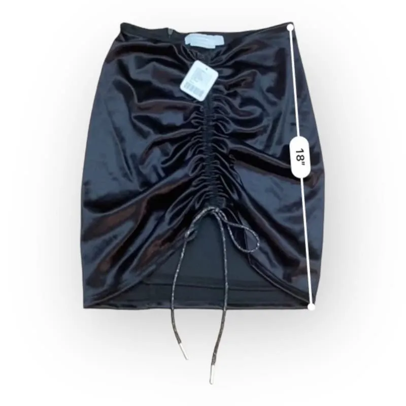 Urban Renewal NWT Parties Remnants Selma Asymmetric Ruched Mini Skirt Size S - Image 3