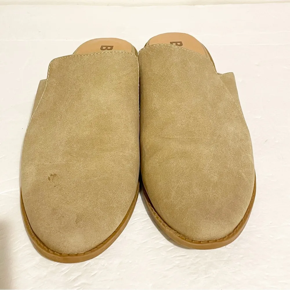 BC Size 7 Tan Vegan Faux Leather Slip on Mule Loafer - Image 2