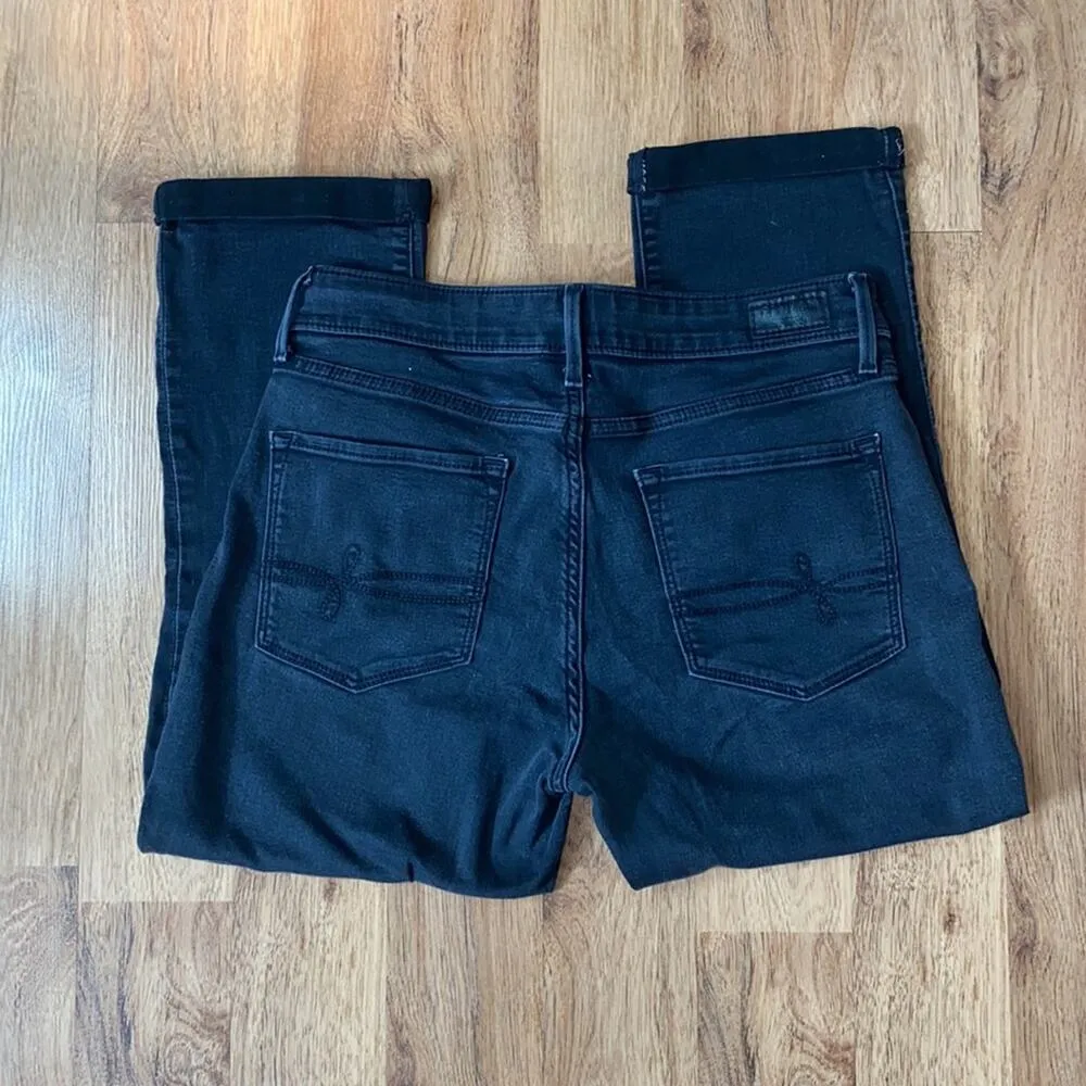 Denizen from Levi’s Modern Cropped Black Jeans Sz 30 Cotton Stretchy Midrise - Image 6