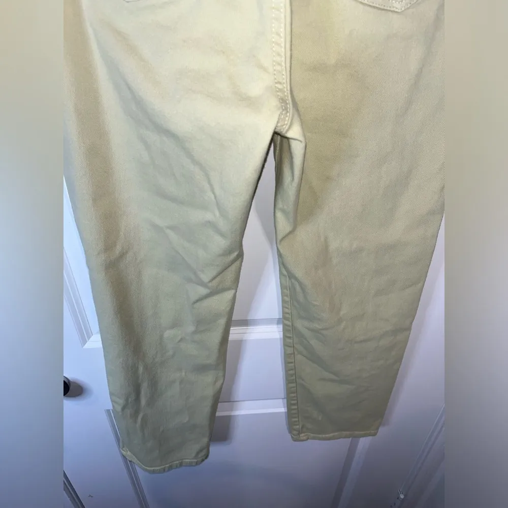 Gloria Vanderbilt Cotton Spandex Amanda Yellow Splashy Logo Pockets Pants Sz 12 - Image 12