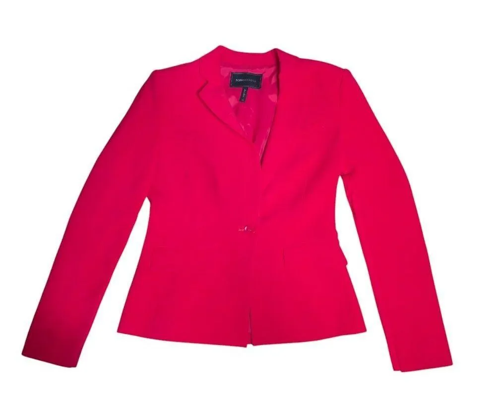 BCBGMaxAzria Lipstick Red Tailored Blazer with Notched Lapels Size XS - Image 2