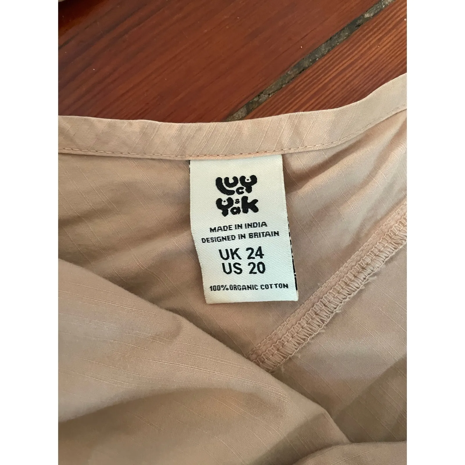 Lucy & Yak Organic Cotton Tan Cargo Short Overalls Size US 20 UK 24 Utility - Image 7