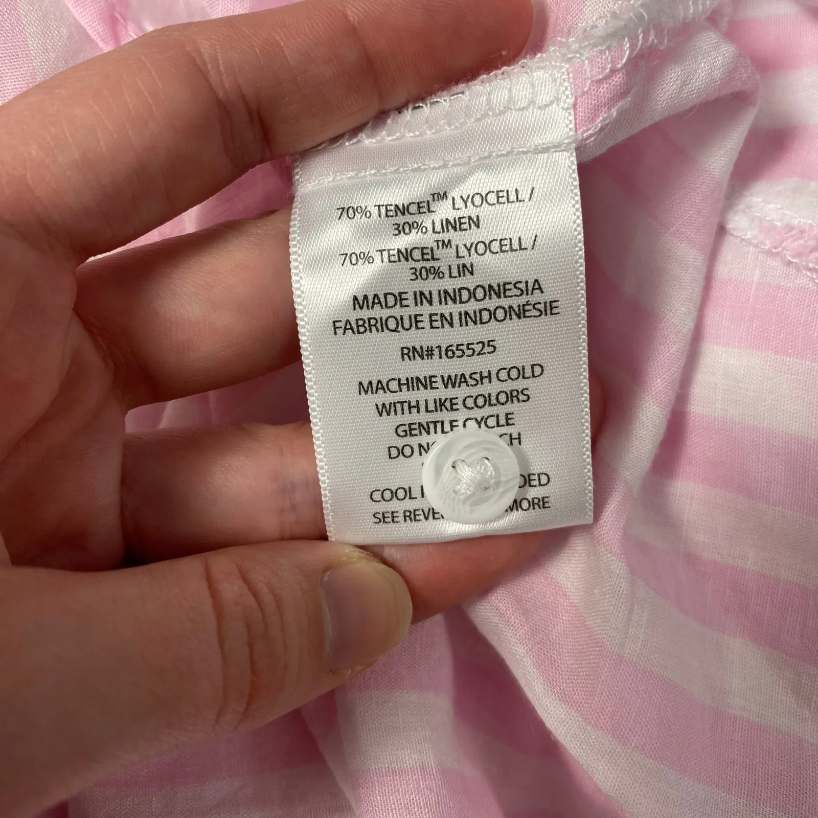 Lola River NWT Striped Linen x Tencel‎ Chloe Top Womens Size S in Rose Quartz Pink - Image 6