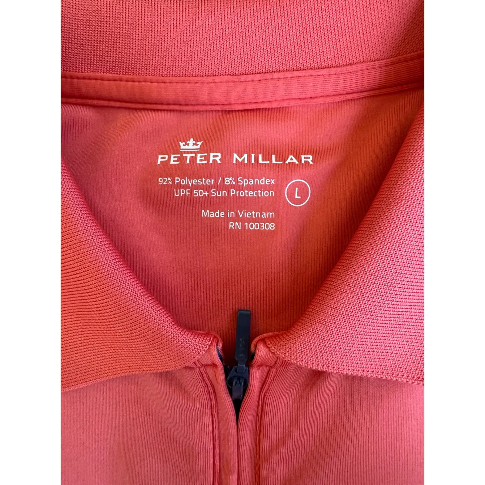 Peter Millar Stone Canyon Womens Golf Polo Shirt Pink UPF 50+ Size L - Image 3