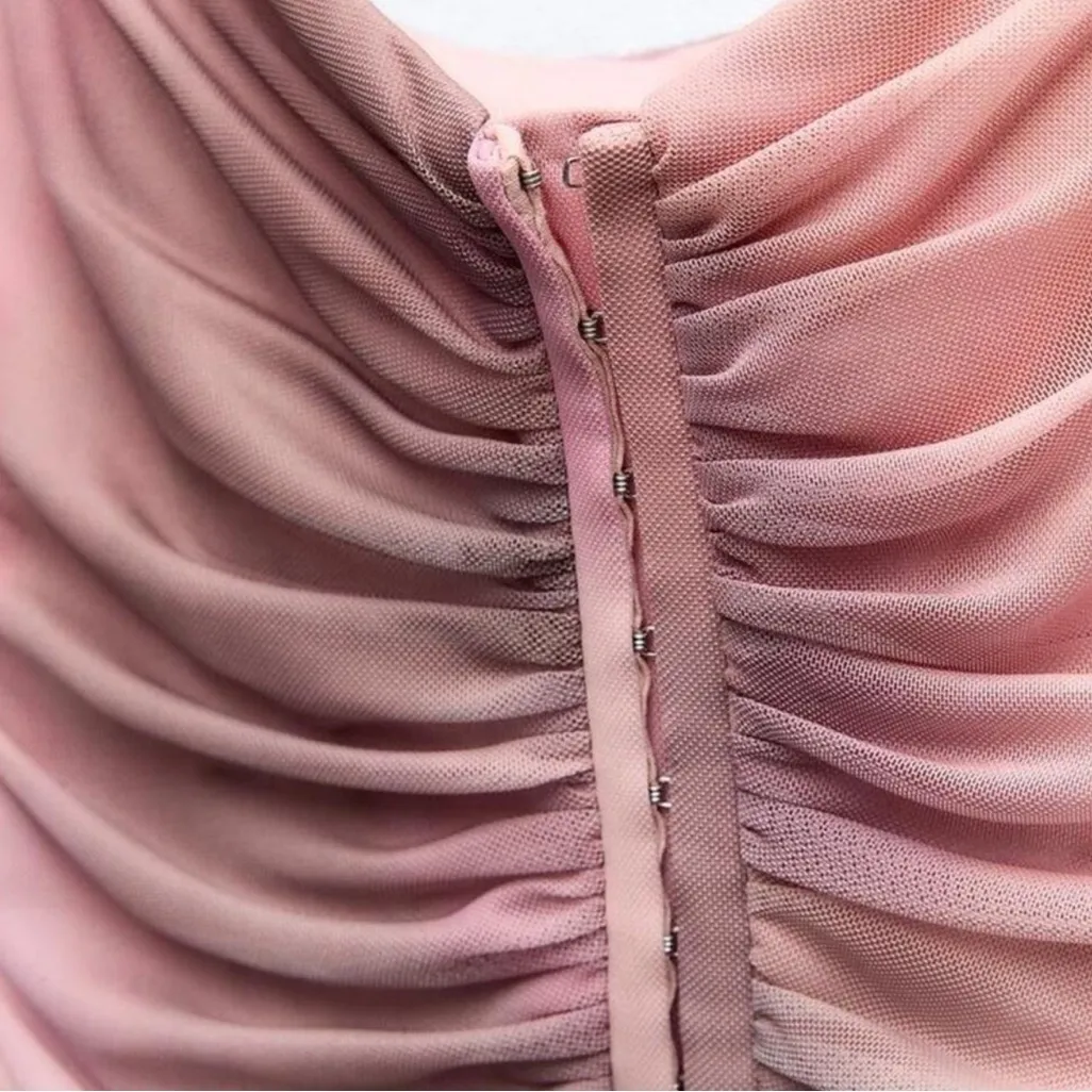 ZARA SHORT PRINTED TULLE DRESS - Image 6