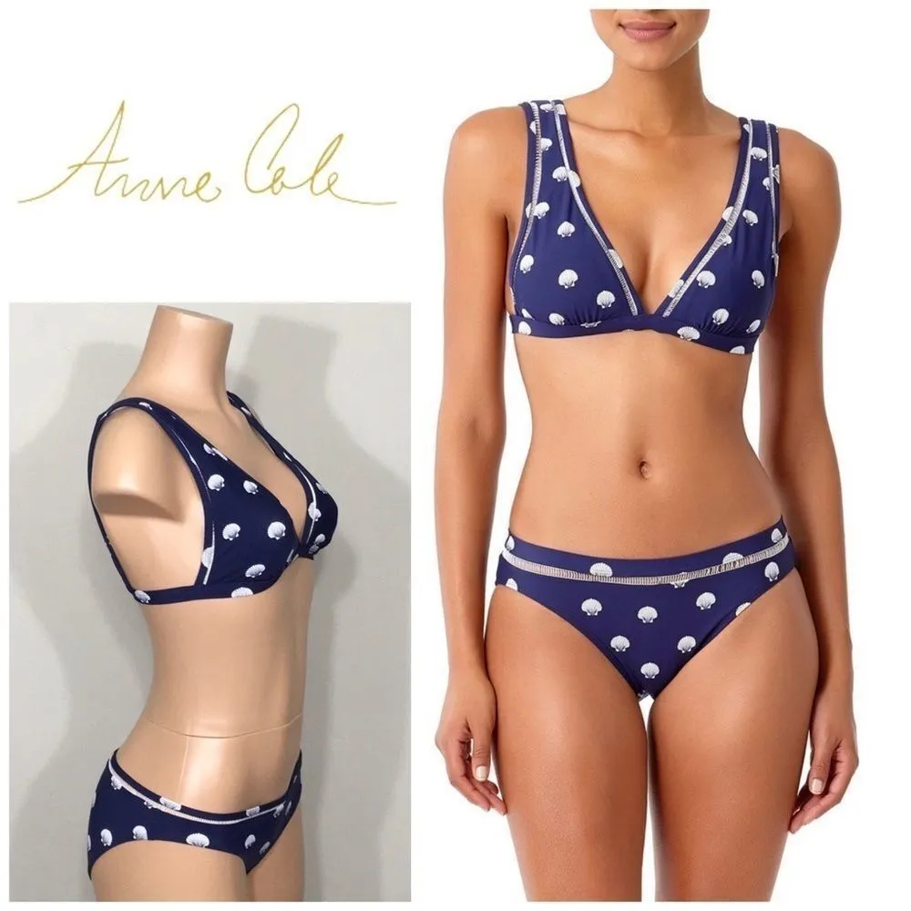 New. ANNE COLE Shell bikini set. Small. NWT - Image 2
