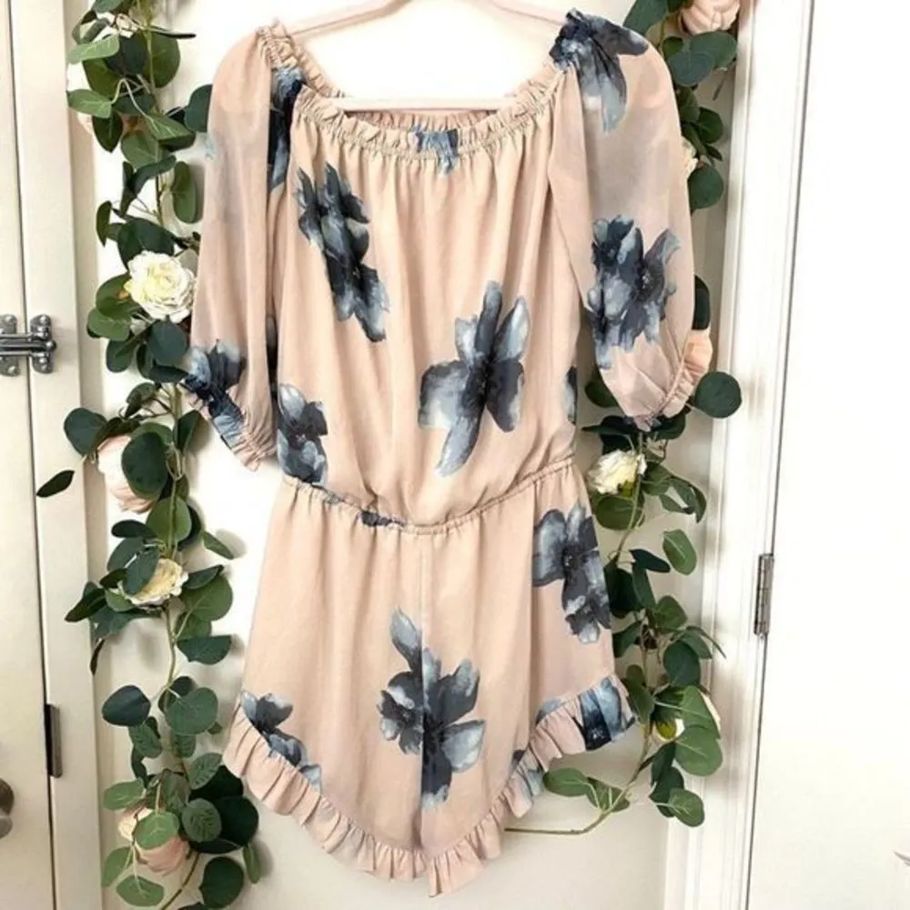 WINSTON WHITE Tan Floral Romper‎ - Image 7