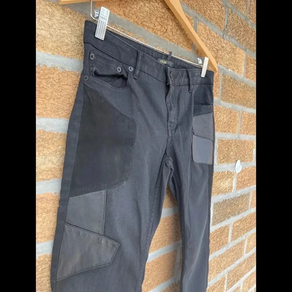 maje H15 Patchy Black Skinny Jean 4 - Image 4