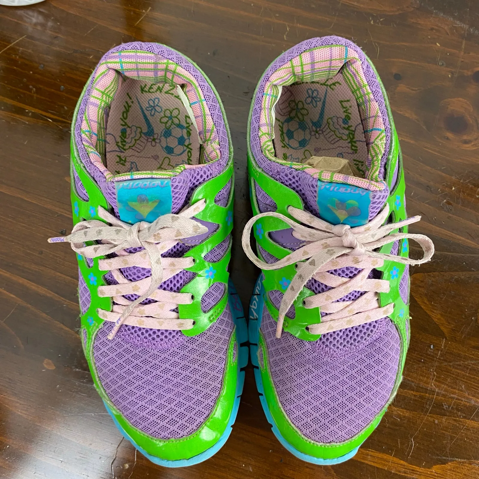 Nike Free Run + 2 DB Doernbecher Violet Green Blue Women's Sz 6.5 Running Shoes - Image 8