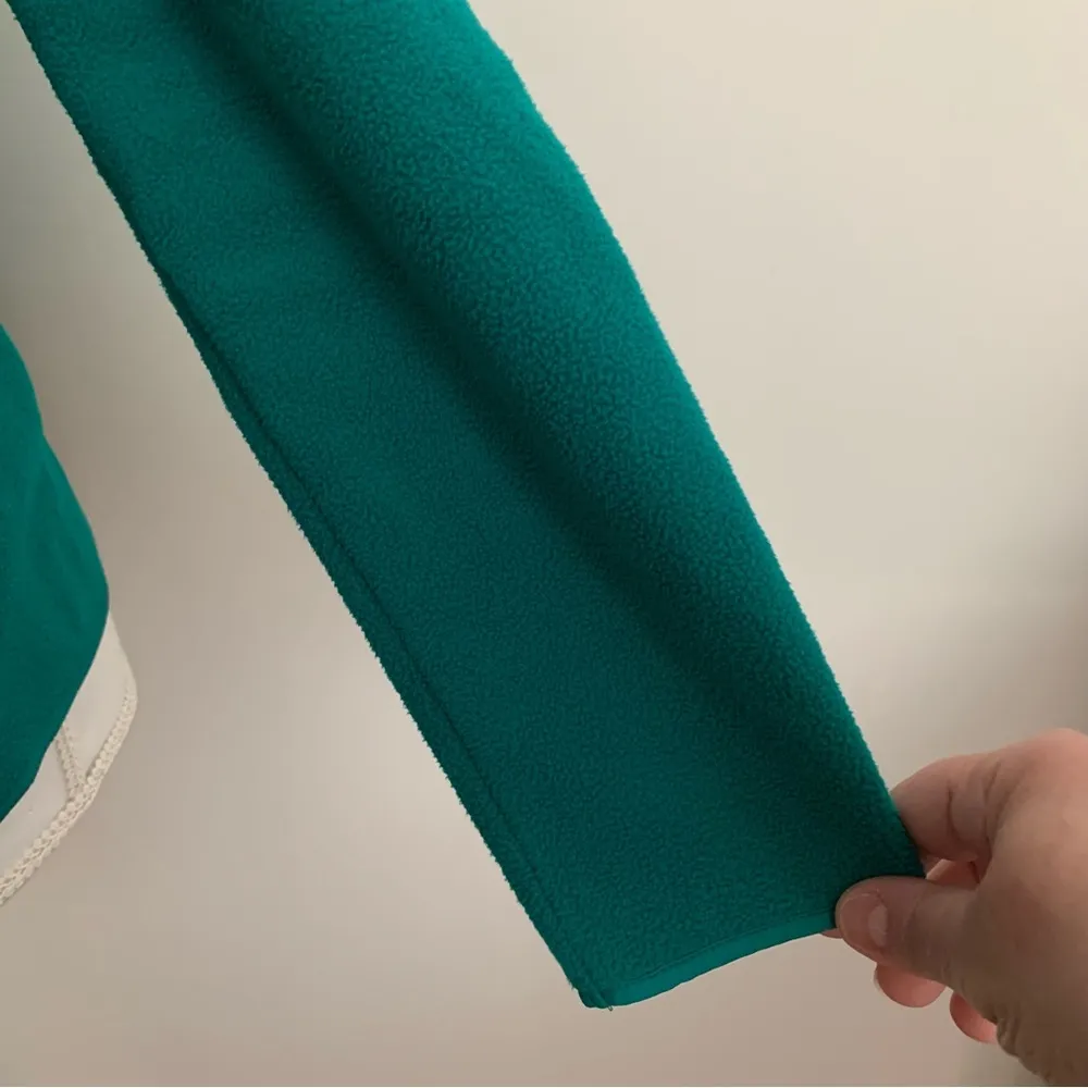 EUC Talbots Petite Quilted Fleece Zip Up Green Jacket Size P - Image 8