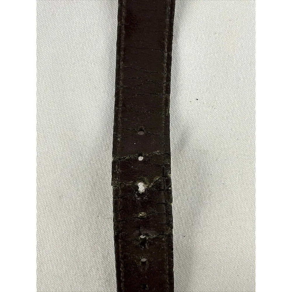 Vintage Lorus Seiko Mickey Mouse Watch Musical It's Small World Brown Band - Image 5