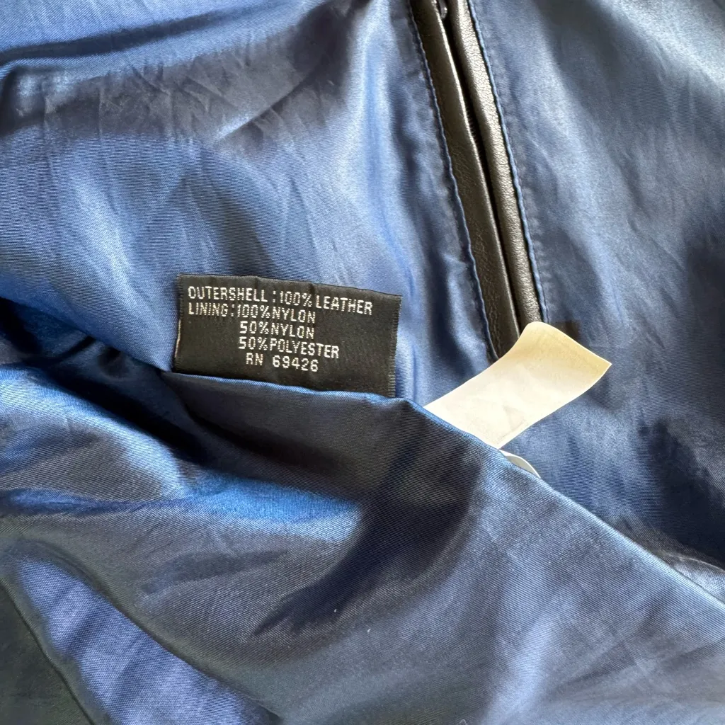 Vintage Pelle Studio Wilson’s Leather Black Leather Jacket Size Medium - Image 8