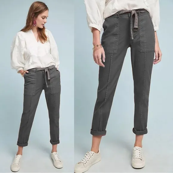 Anthropologie • The Wanderer Utility Pant washed black straight leg ankle crop - Image 2