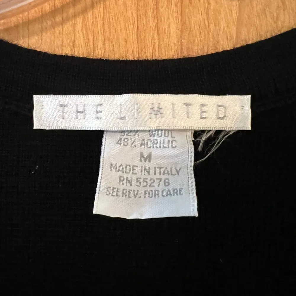 The Limited Sweater Dress Sleeveless Deep V-Neck Shift Wool Blend Y2K Medium - Image 6