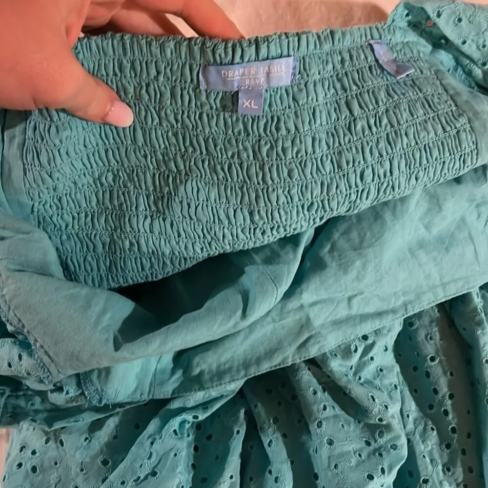 Women's DRAPER JAMES RSVP™ Eyelet Squareneck Midi Dress - Image 2