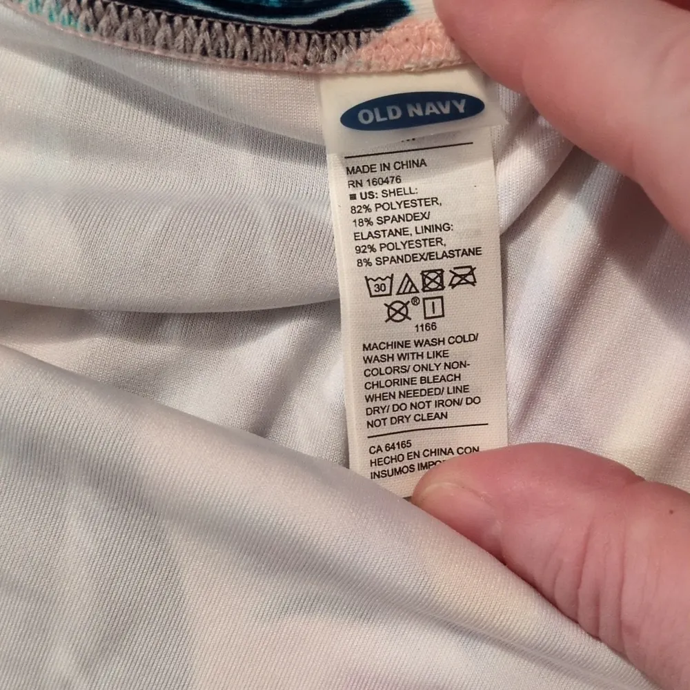 Old Navy  Neon Floral Bikini Swim Bottoms Size Medium - Image 3