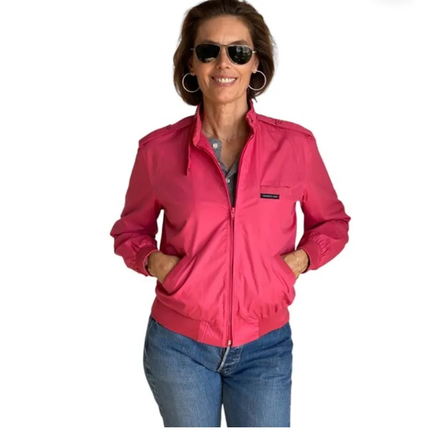 Vintage Members Only Coral Orange Pink Jacket - Image 8