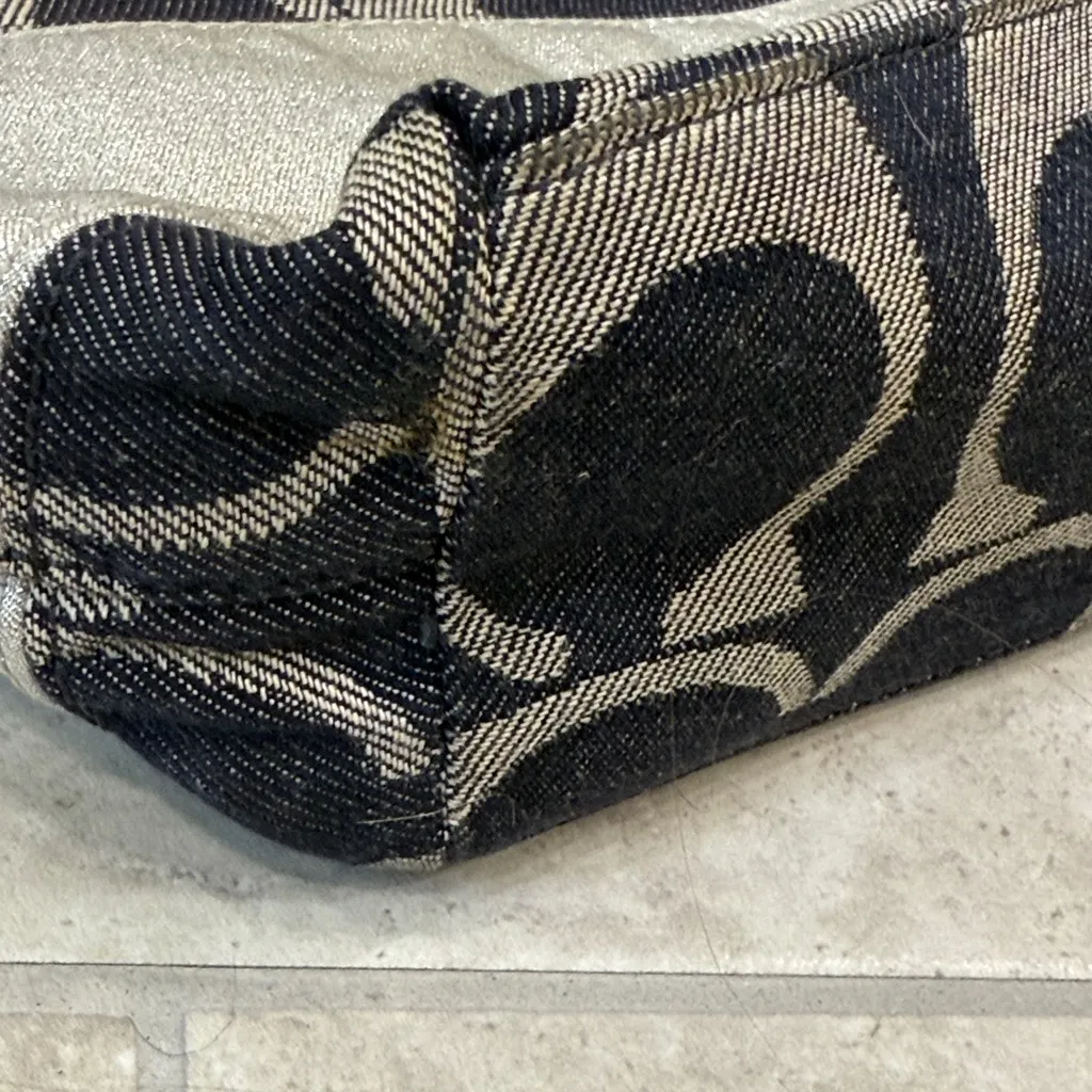 Coach Denim and silver zip top tote - Image 9