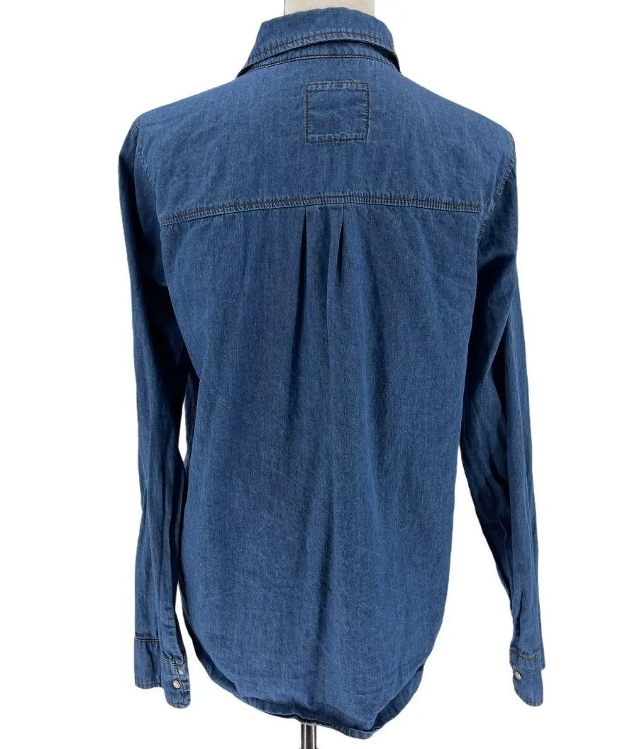 Cotton Denim Button Down Shirt - Image 3