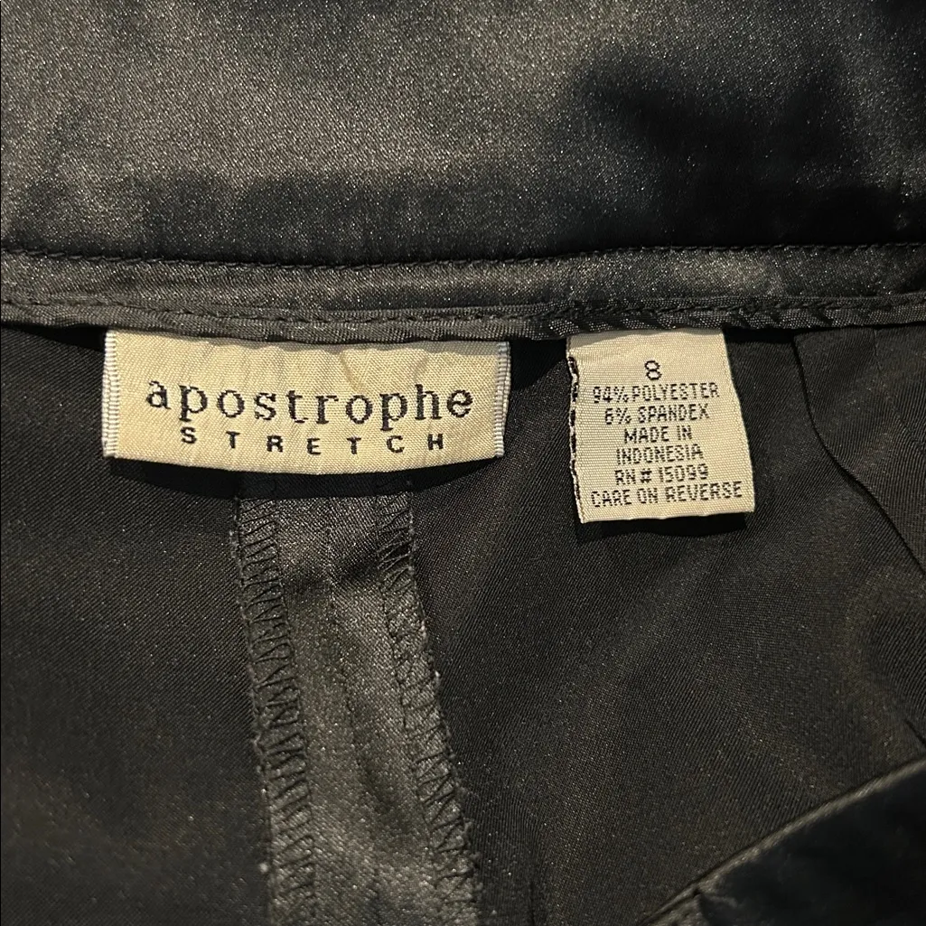 Apostrophe  silky black cargo pants - Image 4