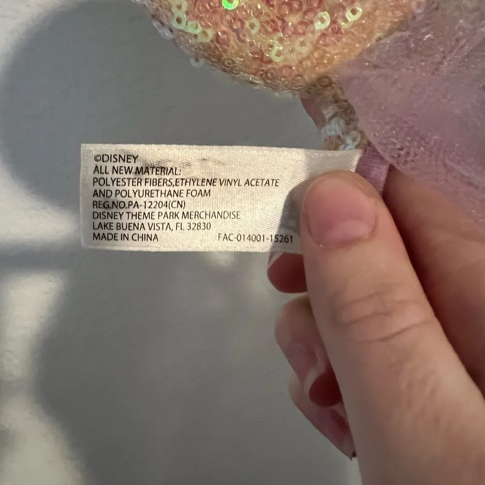 Disney Parks White Sequin Iridescent Rainbow Pastel Fairy Headband Minnie Ears - Image 5