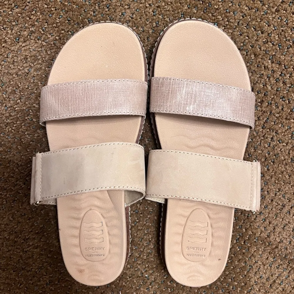 Sperry  Waveside Plushwave Slide Sandal in Tan Size 7.5 - Image 5