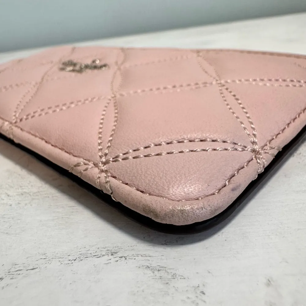 Kate Spade Natalia Cardholder Wallet in Rose Smoke Pink Quilted Slim Small - Image 7