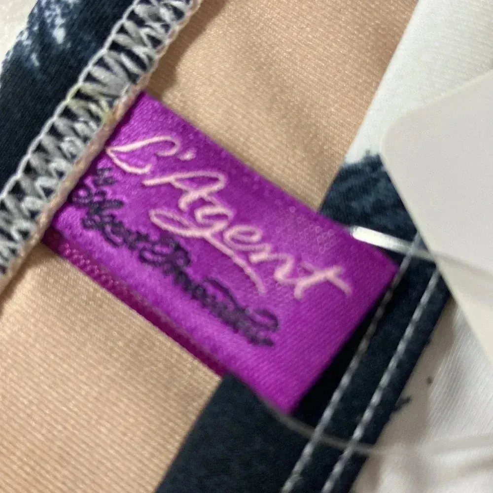 Agent Provocateur L’agent blue white bikini bottom gold clasp xs swim bottoms - Image 5