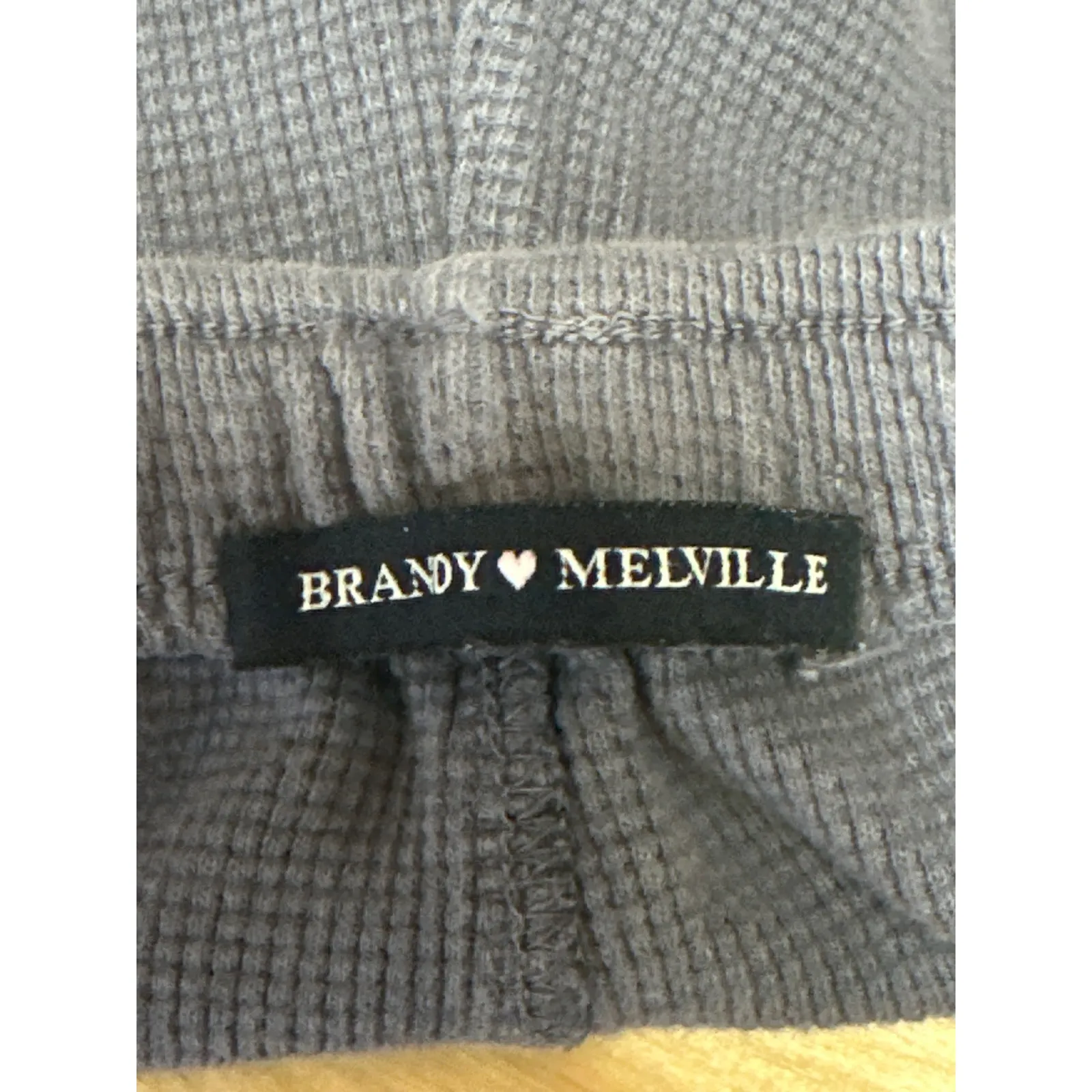 Brandy Melville Womens Purple Waffle Knit Drawstring Lounge Mini Shorts One Size - Image 4