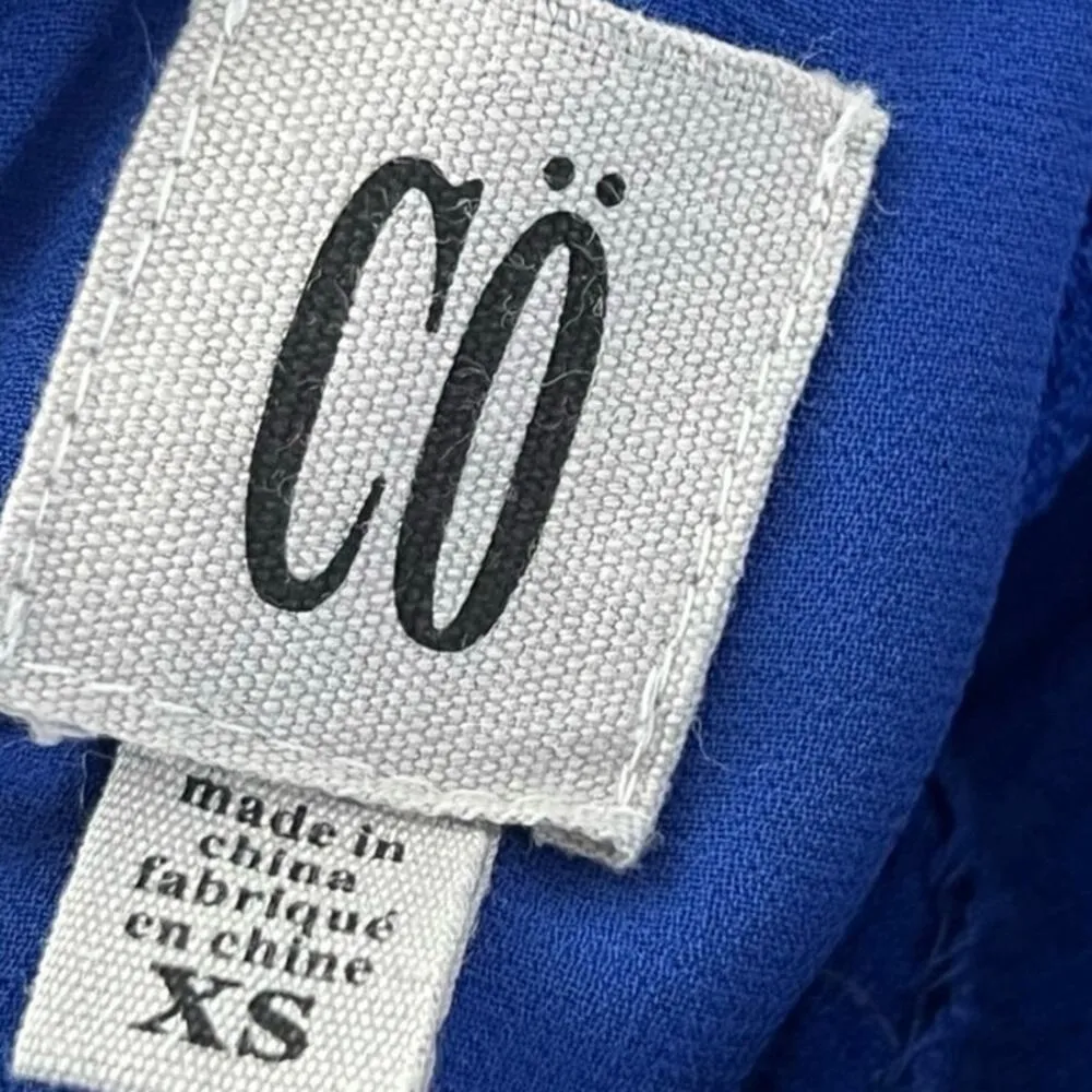 CO Blue drop waist Mini Dress preppy academia cosplay minimalist casual spring Size XS - Image 6