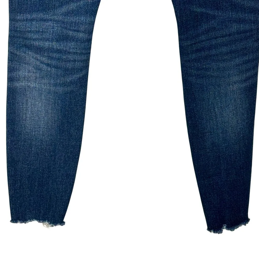 American Eagle SZ 4 High-Rise Jeggings Dream Jeans Whiskered Distressed Stretch - Image 7