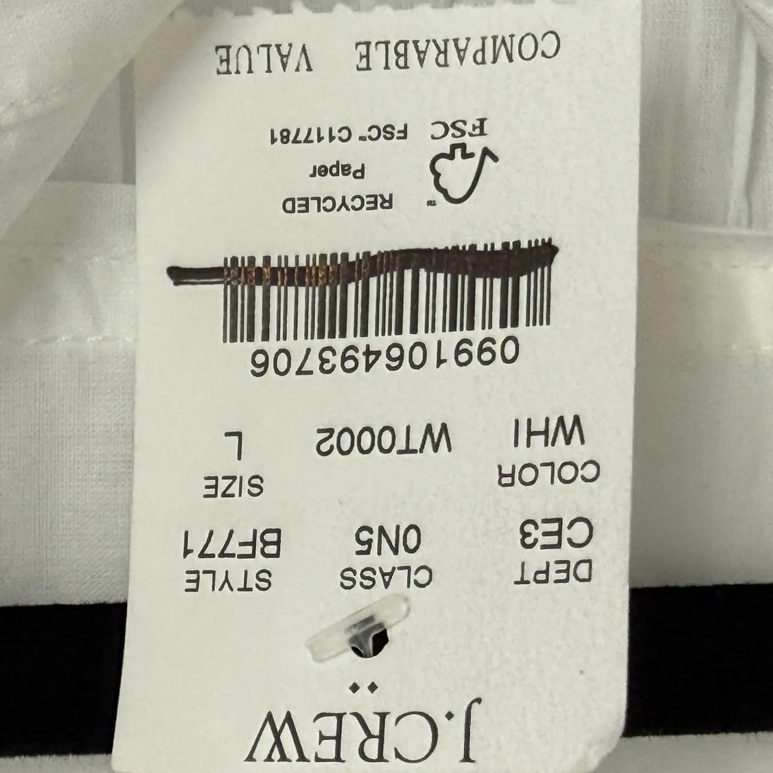 NWT J. Crew Sz L Coverup Shirt Dress White BF771 Vacation 100% Organic Cotton Size L - Image 10