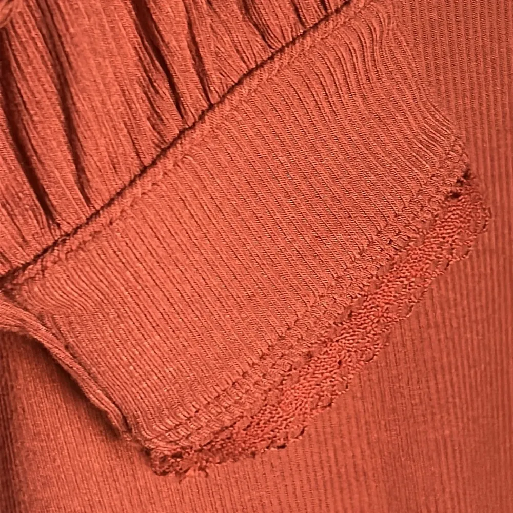 New Cowboy Oversized Open Twist-Back Ribbed Long Sleeve Tunic Top - Image 6