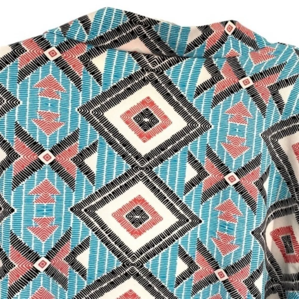 Do Everything In Love Aztec Print Teal Kimono Coverup Southwestern - Image 10