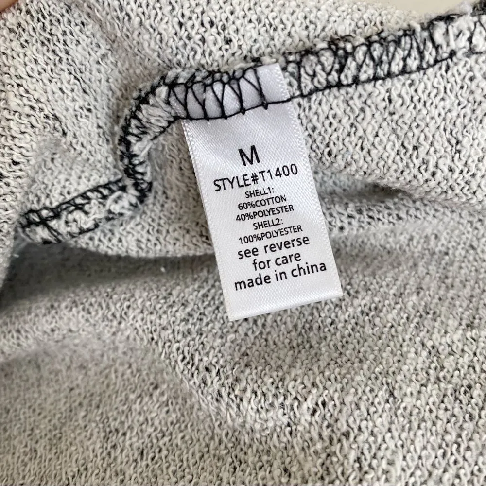 Active USA Size Medium Gray Lace Overlay Sweater - Image 8