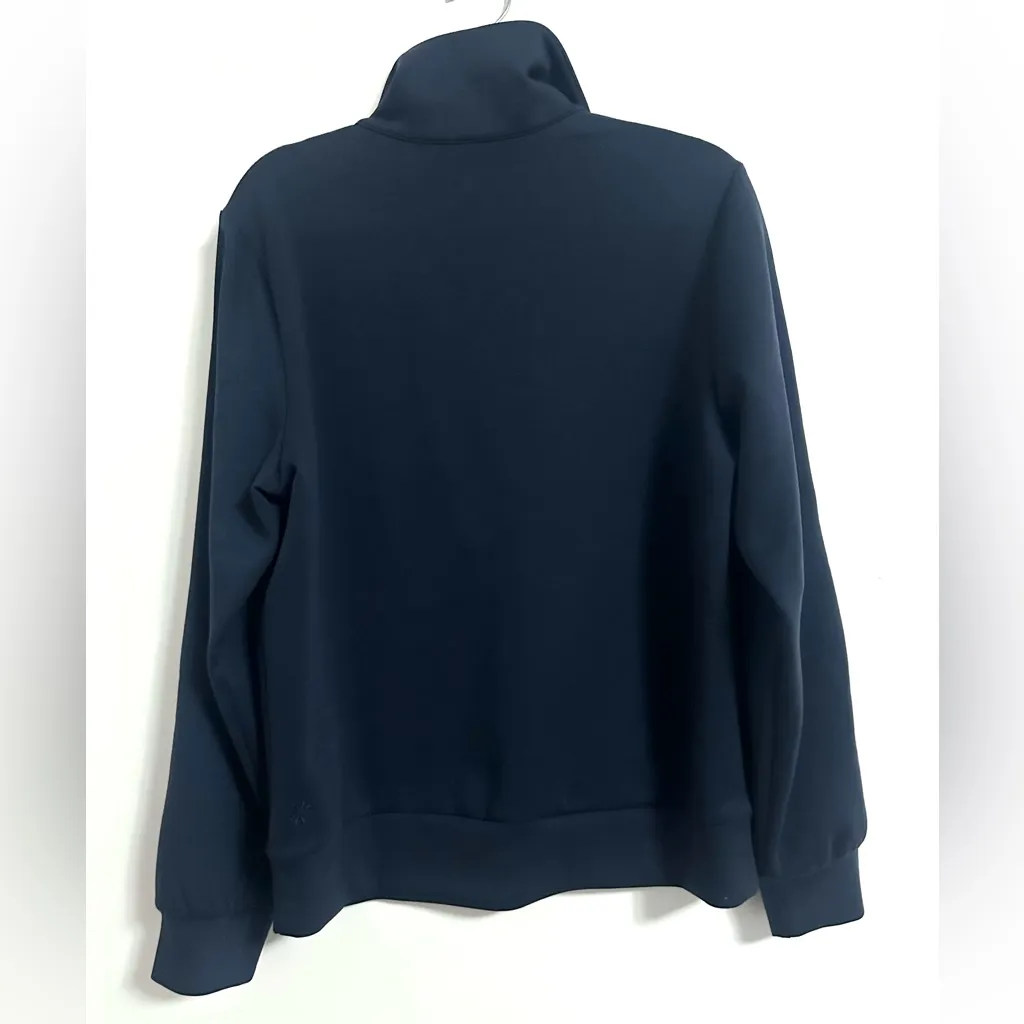 Athleta Allure 1/4 Zip Sweatshirt Navy Medium - Image 5