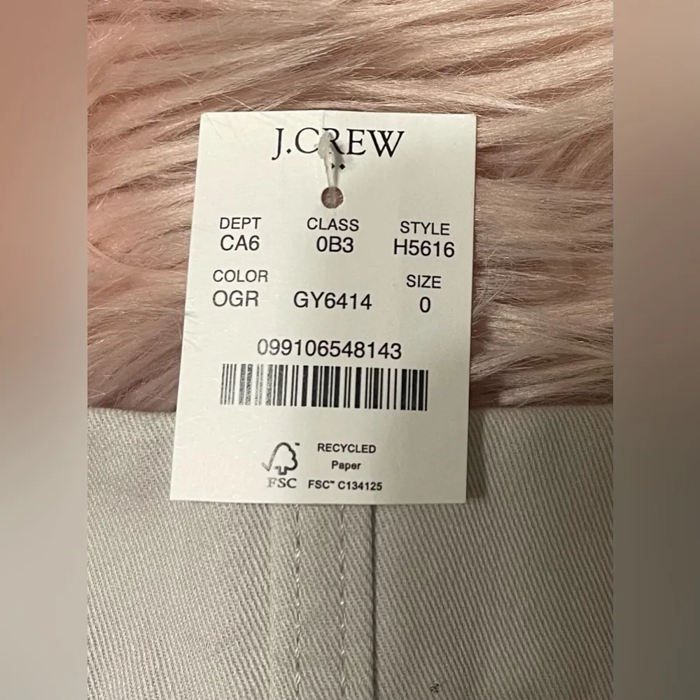 J.CREW 3.5" Classic Chino Short Women's Size 0 Cotton  Light gray  H5616 - Image 4