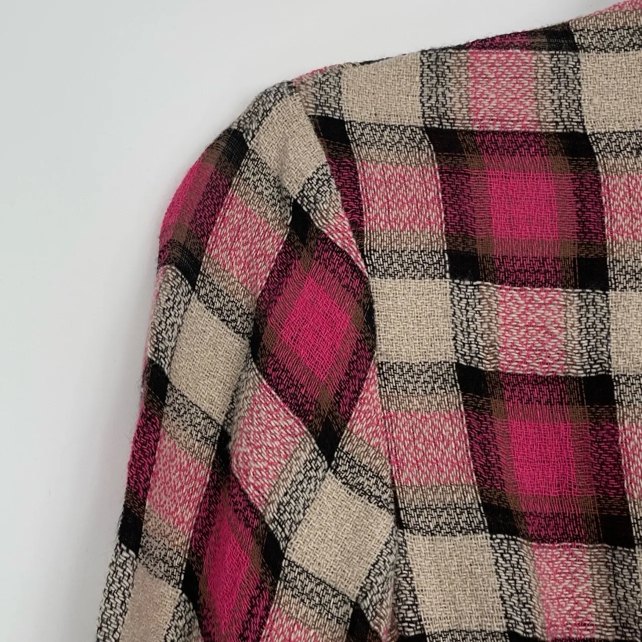 Zara Cabin Core Long Sleeve Pink Elastic Waist Feminine Peplum Dress Medium‎ - Image 3